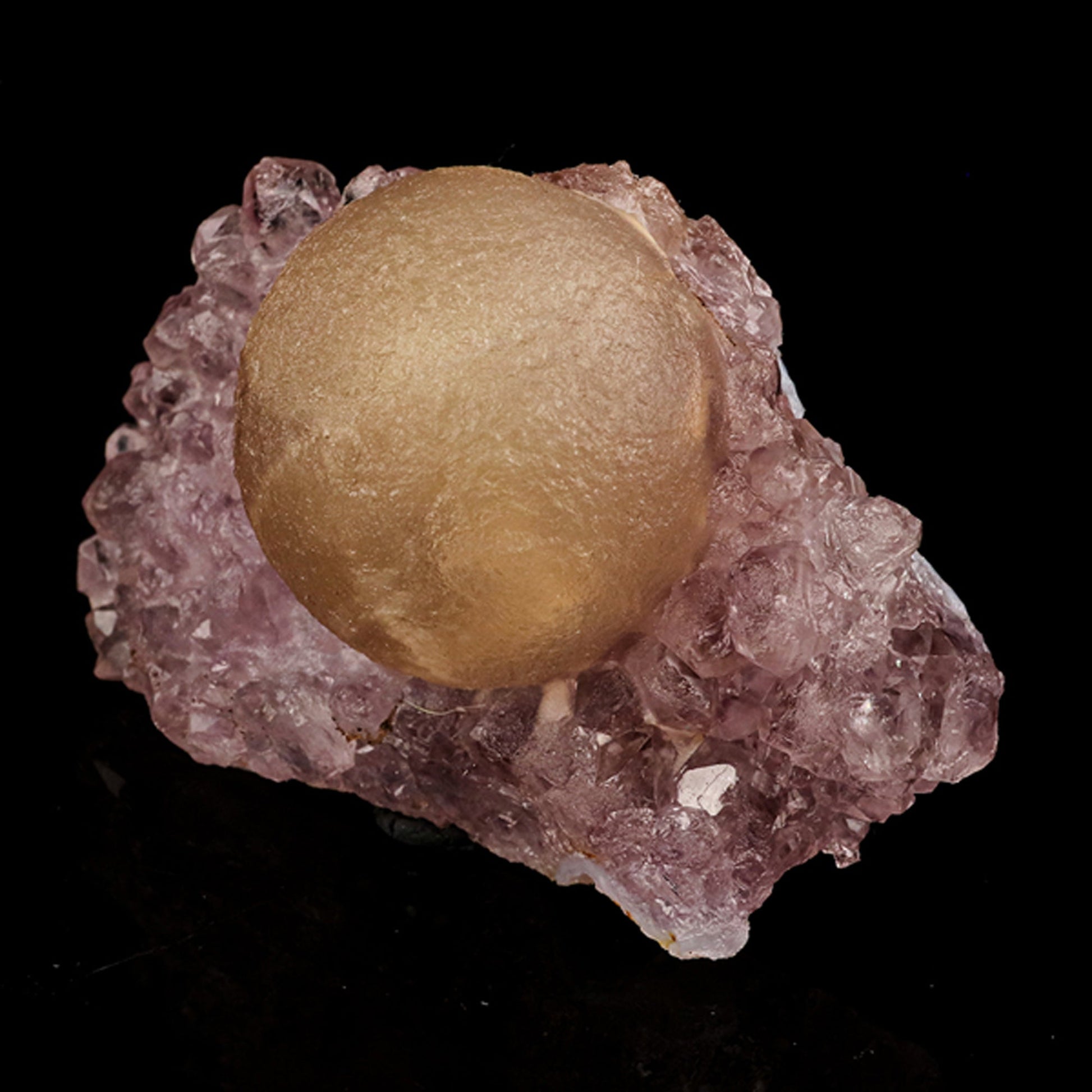 Fluorite Huge Ball on Amethyst Very Rare Natural Mineral Specimen # B 5953 Fluorite Superb Minerals 