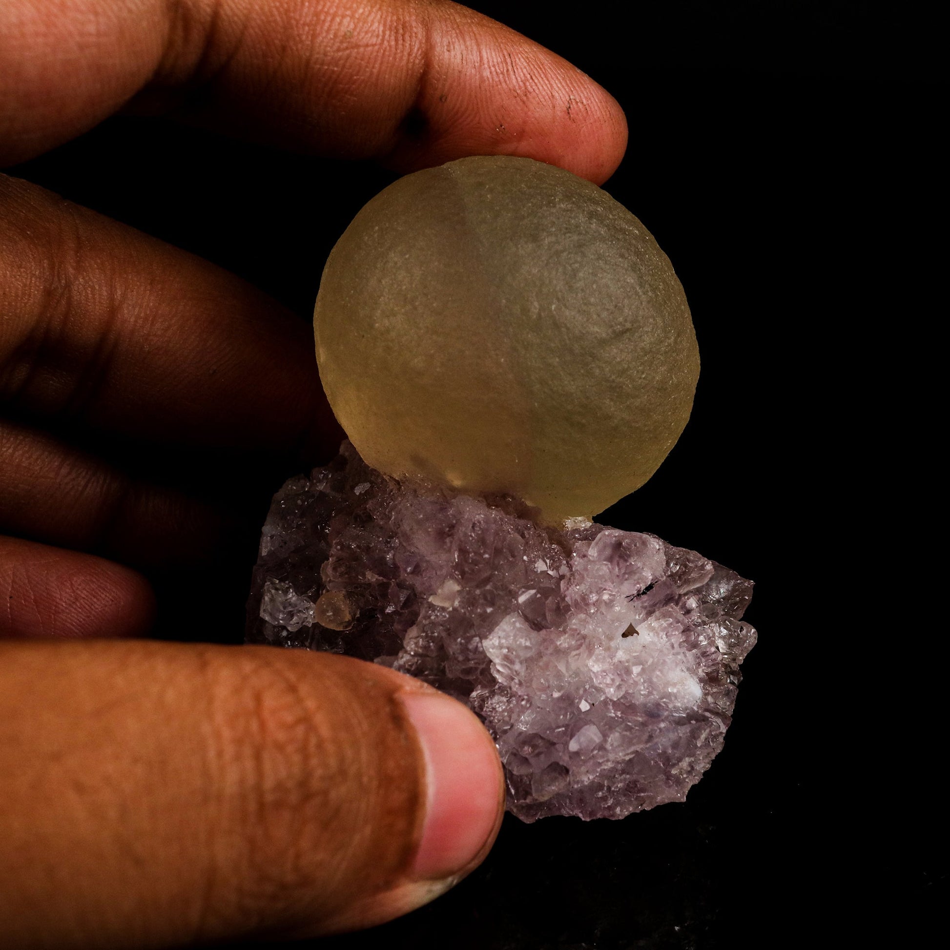 Fluorite on Amethyst Natural Mineral Specimen # B 5720 Fluorite Superb Minerals 