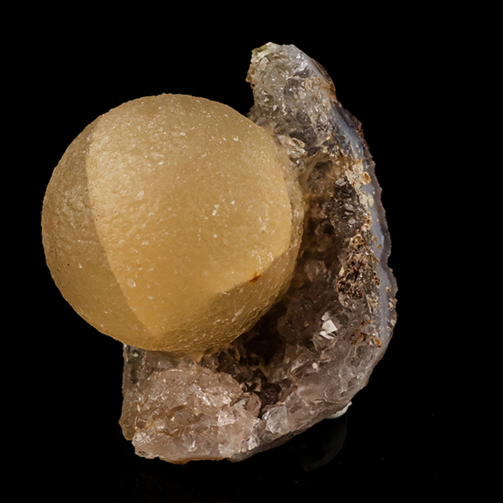 Fluorite on MM Quartz geode Natural Mineral Specimen # B 6139 Fluorite Superb Minerals 