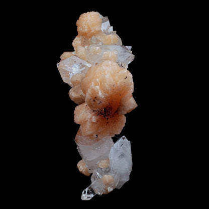 Gemmy Apophyllite Terminated Stalactite with Stilbite Natural Mineral …  https://www.superbminerals.us/products/gemmy-apophyllite-terminated-stalactite-with-stilbite-natural-mineral-specimen-repaired-b-4090  Features:Very fine classic Apophyllite and Stilbite piece out of from Jalgaon District, Maharashtra, India.– the Apophyllite crystals are clear, gemmy and perfectly terminated and the Stilbite crystals are a peach color with a pearl luster.