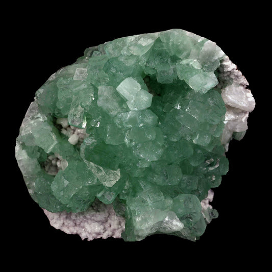 Green Apophyllite 3-D Crystals Big Cluster Natural Mineral Specimen #…  https://www.superbminerals.us/products/green-apophyllite-3-d-crystals-big-cluster-natural-mineral-specimen-b-4626  Features: Striking, huge, and sculptural 3-dimensional matrix combination from an undisclosed Maharashtra State location. The item is dominated by two-toned, mint-green and off-white, glossy, transparent, blocky tetragonal apophyllite crystals with satin lustre faces.The apophyllites compliment each other nicely