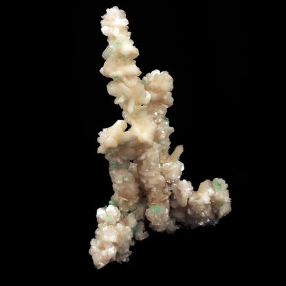 Green Apophyllite Crystals with Stilbite on Heulandite Bush Formation #W35 Apophyllite & Heulandite Superb Minerals 