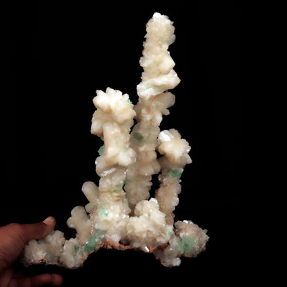 Green Apophyllite Crystals with Stilbite on Heulandite Bush Formation #W35 Apophyllite & Heulandite Superb Minerals 