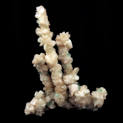 Green Apophyllite Crystals with Stilbite on Heulandite Bush Formation #W35 Apophyllite & Heulandite Superb Minerals 