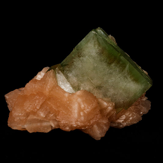 Green Apophyllite Cube with Stilbite Natural Mineral Specimen # B 509…  https://www.superbminerals.us/products/green-apophyllite-cube-with-stilbite-natural-mineral-specimen-b-5095  Features: A very large cabinet-size specimen hosting numerous lustrous, transparent, mint-green pseudocubic Apophyllite crystals all on a bed. The color of the Apophyllite is exceptional as is the contrast and balance. A very aesthetic and unique piece in excellent condition. Primary Mineral(s): Apophyllite