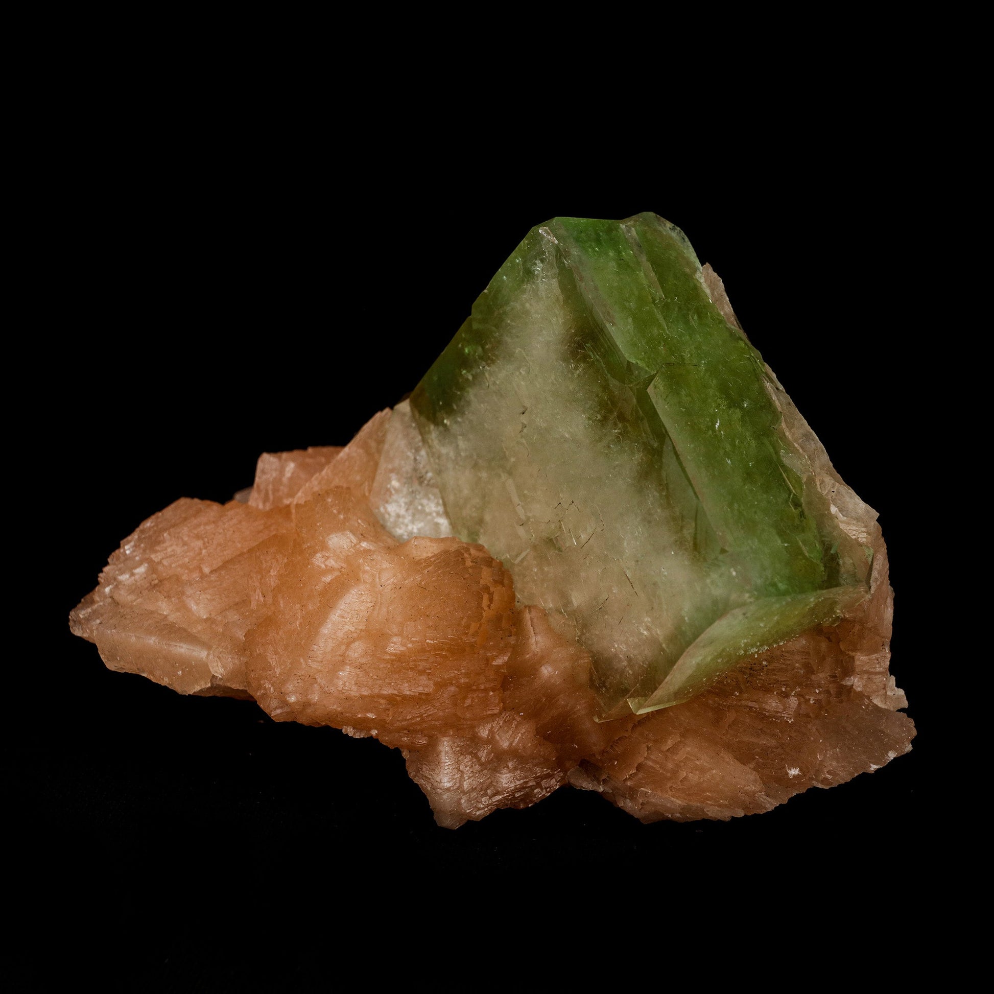 Green Apophyllite Cube with Stilbite Natural Mineral Specimen # B 509…  https://www.superbminerals.us/products/green-apophyllite-cube-with-stilbite-natural-mineral-specimen-b-5095  Features: A very large cabinet-size specimen hosting numerous lustrous, transparent, mint-green pseudocubic Apophyllite crystals all on a bed. The color of the Apophyllite is exceptional as is the contrast and balance. A very aesthetic and unique piece in excellent condition. Primary Mineral(s): Apophyllite