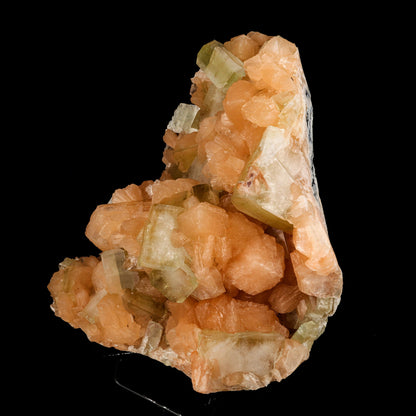 Green Apophyllite Cube with Stilbite Natural Mineral Specimen # B 6211 Apophyllite Superb Minerals 