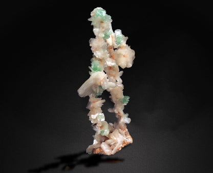 Green Apophyllite Flowers with Stilbite on Heulandite Bush Formation #W13 Apophyllite & Heulandite Superb Minerals 