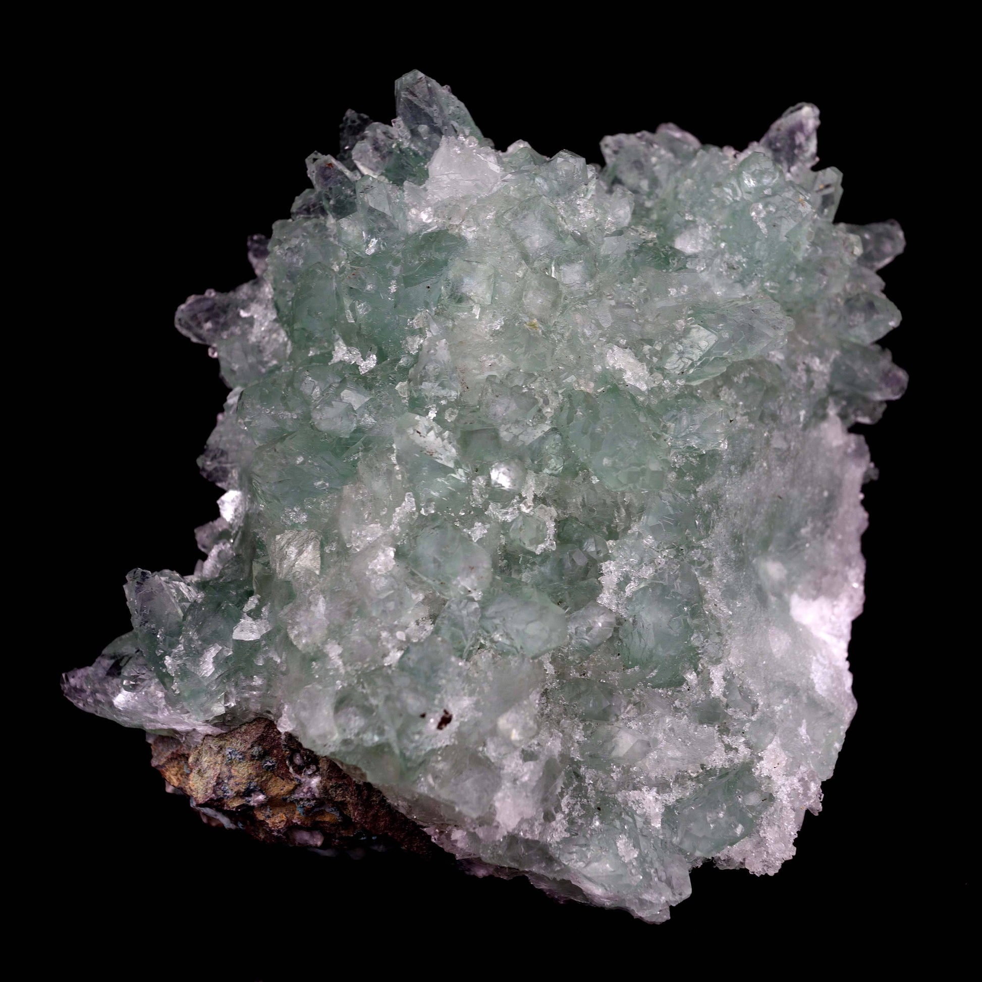 Green Apophyllite Sparkling with Chalcedony Natural Mineral Specimen #…  https://www.superbminerals.us/products/green-apophyllite-sparkling-with-chalcedony-natural-mineral-specimen-b-3805  Features This piece hosts a gemmy, lustrous, transparent cluster of green Apophyllite crystals, highly sought after for their clarity and rich green color, on numerous clusters of whitish snowy chalcedony, all on a matrix of sparkly Chalcedony. The formation and balance of this piece is particularly impressive