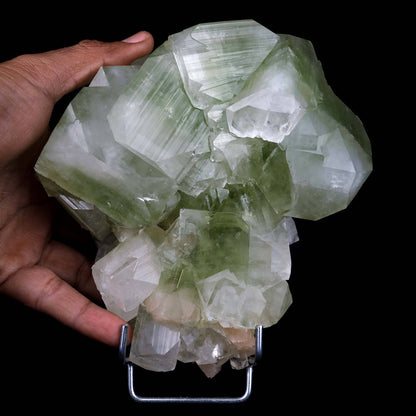 Green Apophyllite Terminate Cubes with Stilbite Natural Mineral Specim…  https://www.superbminerals.us/products/green-apophyllite-terminate-cubes-with-stilbite-natural-mineral-specimen-b-4485  Features:Fluorapophyllite crystals with soft peach coloured Stilbite crystals on minor matrix from Jalgaon of excellent grade, classic, sharp, extremely glossy, doubly terminated. A bright blazing green hue dominates the middle of the Apophyllite group, whereas the ends of the Apophyllite.