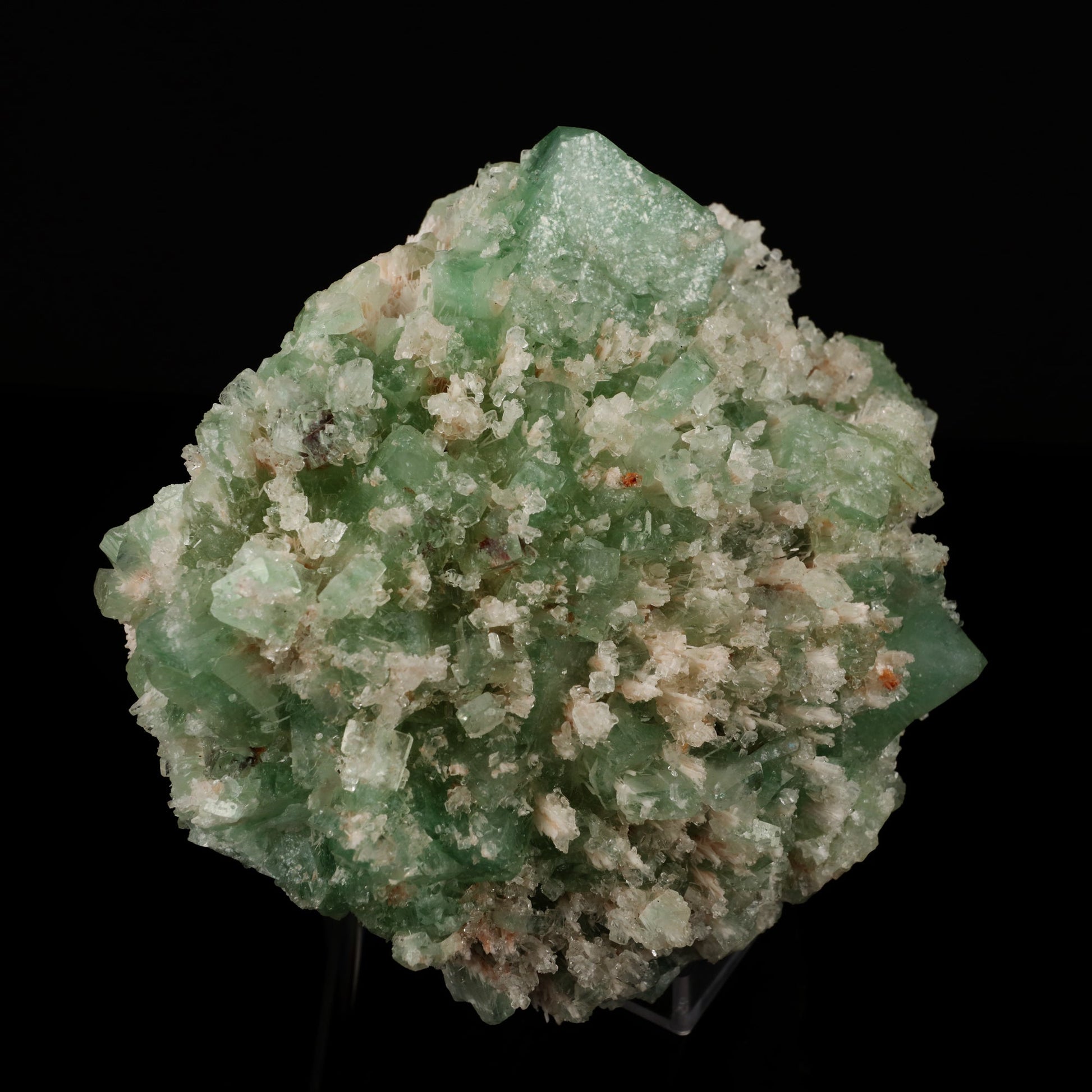 Green Apophyllite with Mordenite Natural Mineral Specimen # B 5582 Apophyllite Superb Minerals 