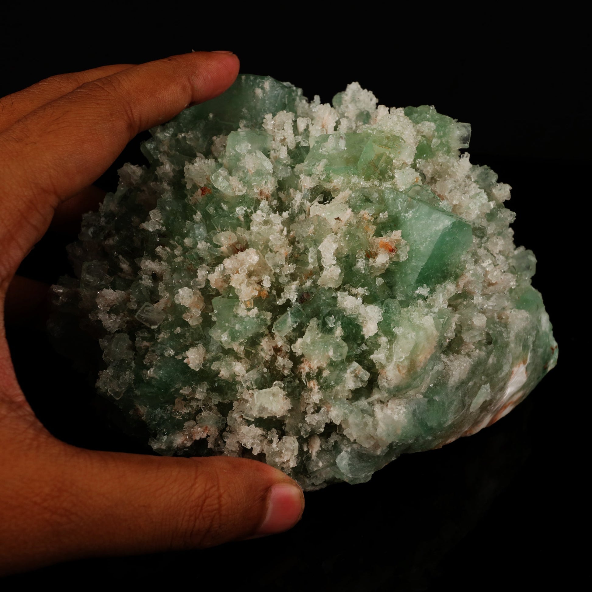 Green Apophyllite with Mordenite Natural Mineral Specimen # B 5582 Apophyllite Superb Minerals 