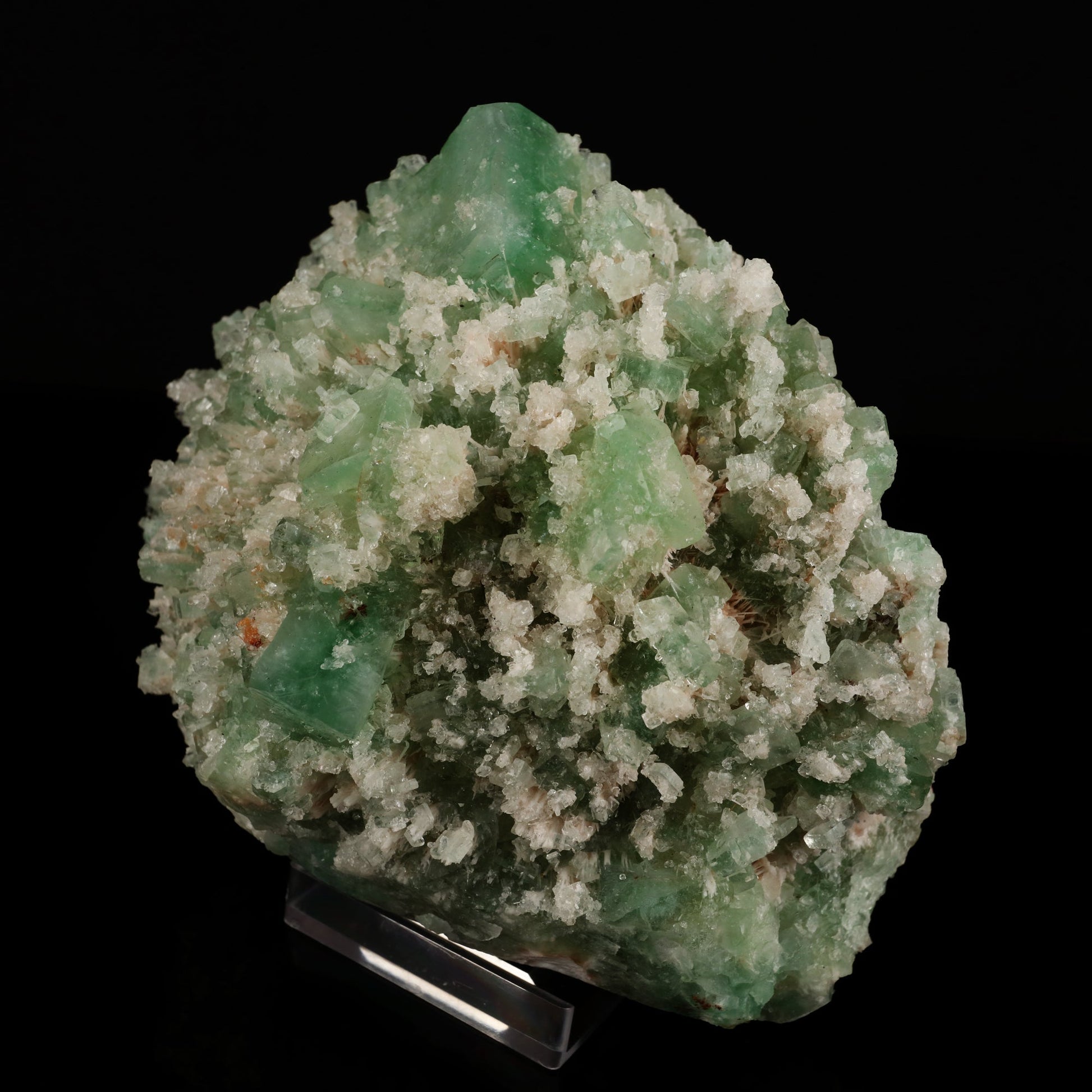 Green Apophyllite with Mordenite Natural Mineral Specimen # B 5582 Apophyllite Superb Minerals 