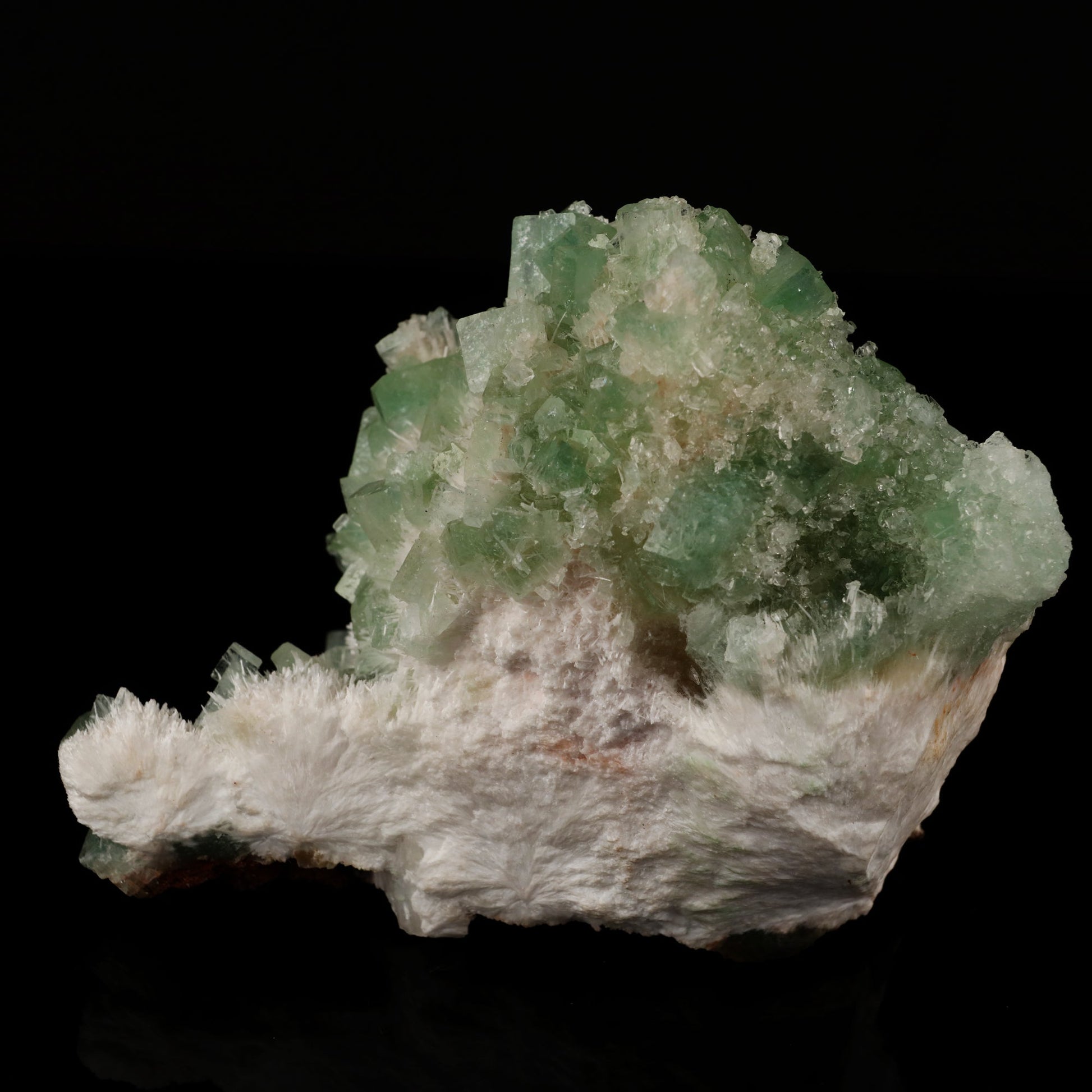Green Apophyllite with Mordenite Natural Mineral Specimen # B 5585 Apophyllite Superb Minerals 