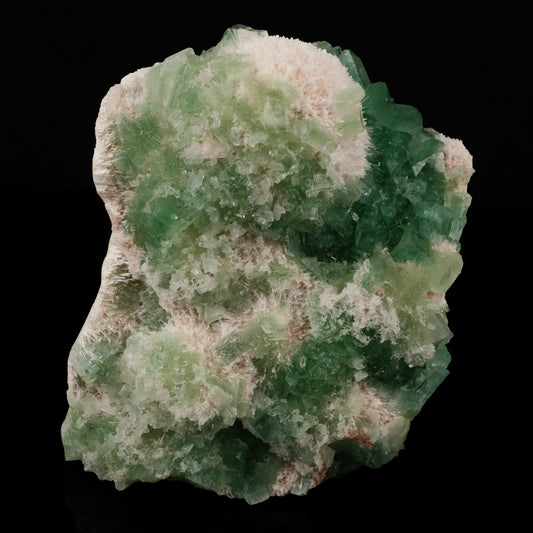 Green Apophyllite with Mordenite self standing Natural Mineral Specimen # B 5580 Apophyllite Superb Minerals 