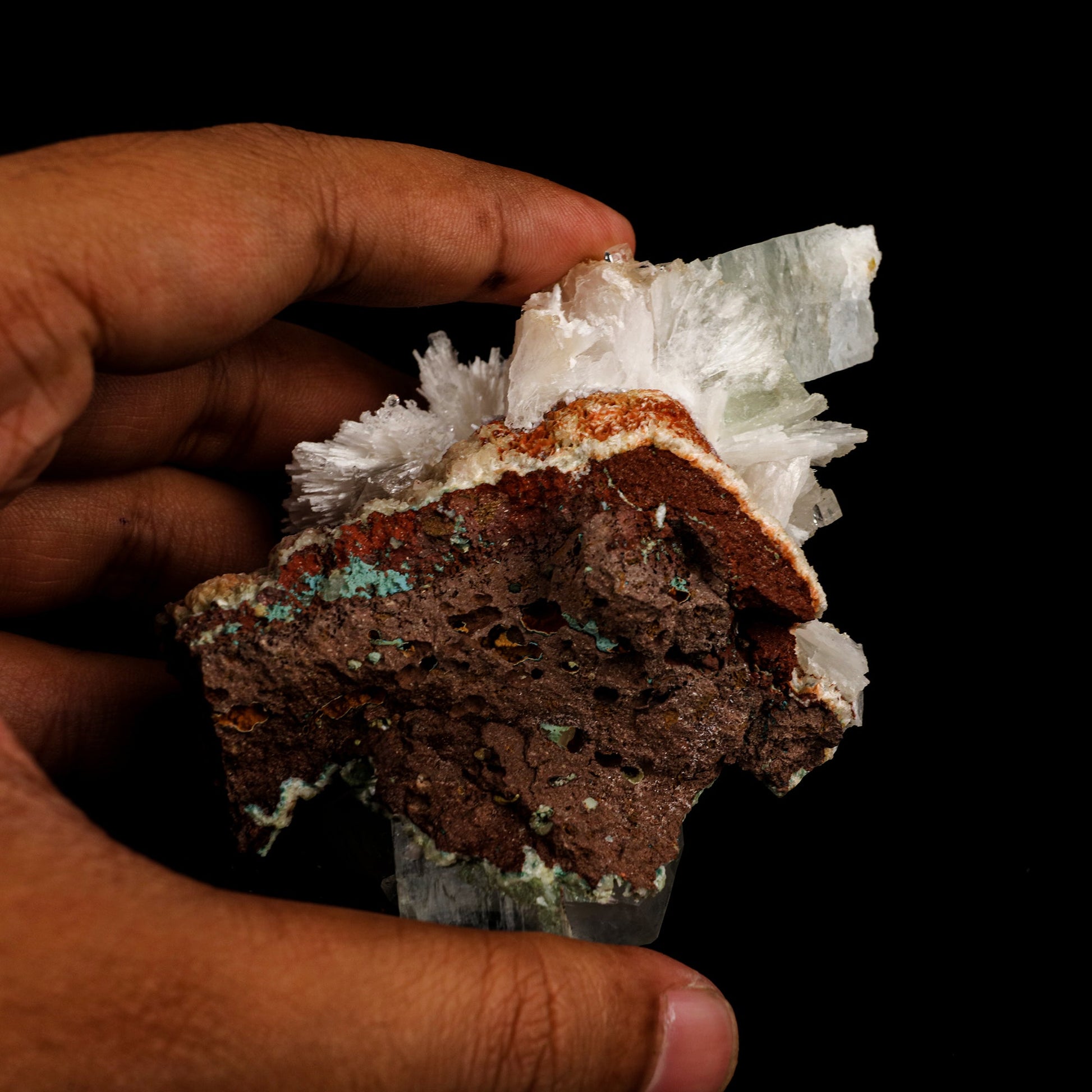 Green Apophyllite with Scolecite Spray Natural Mineral Specimen # B 6231 Apophyllite Superb Minerals 