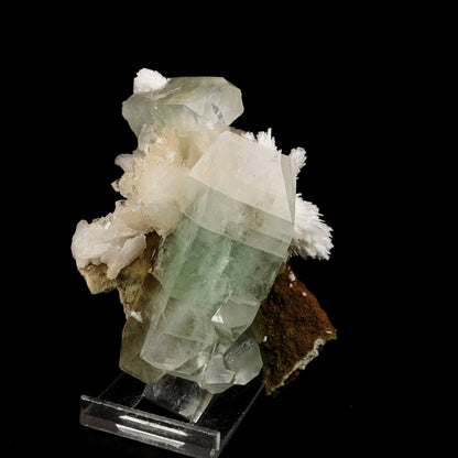 Green Apophyllite with Scolecite Spray Natural Mineral Specimen # B 6231 Apophyllite Superb Minerals 
