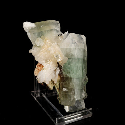 Green Apophyllite with Scolecite Spray Natural Mineral Specimen # B 6231 Apophyllite Superb Minerals 