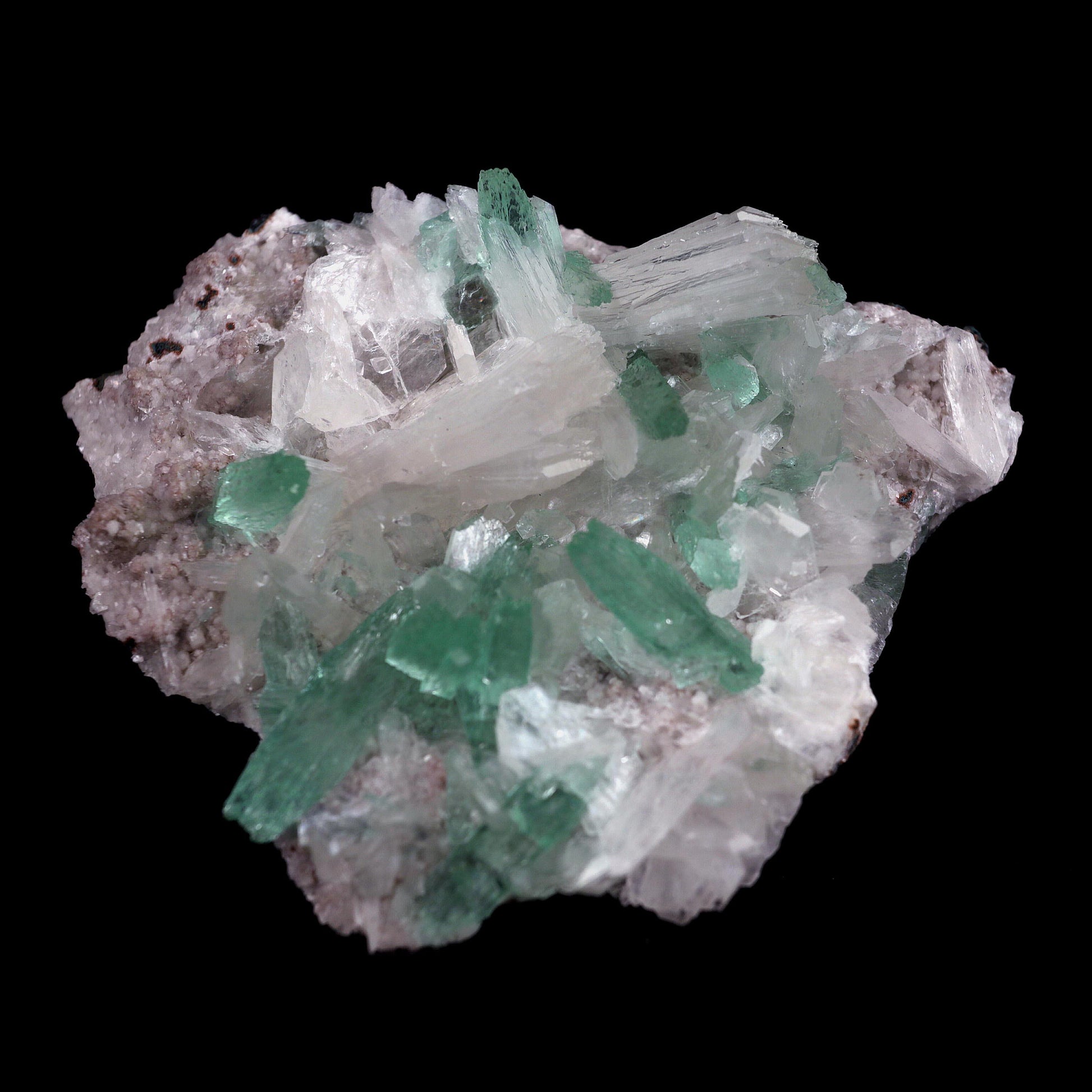 Green Apophyllite with Stilbite Natural Mineral Specimen # B 4507 Apophyllite Superb Minerals 