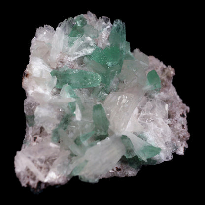 Green Apophyllite with Stilbite Natural Mineral Specimen # B 4507 Apophyllite Superb Minerals 