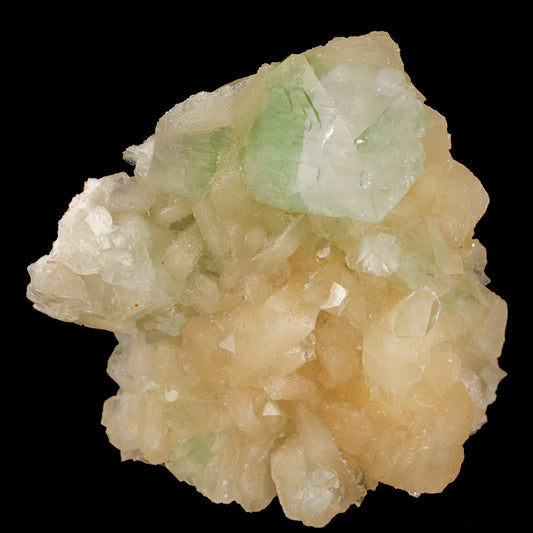 Green Apophyllite with Stilbite Natural Mineral Specimen # B 6158 Apophyllite Superb Minerals 