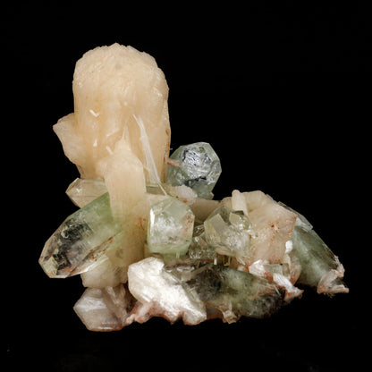 Green Apophyllite with Stilbite Natural Mineral Specimen # B 6549 Apophyllite Superb Minerals 