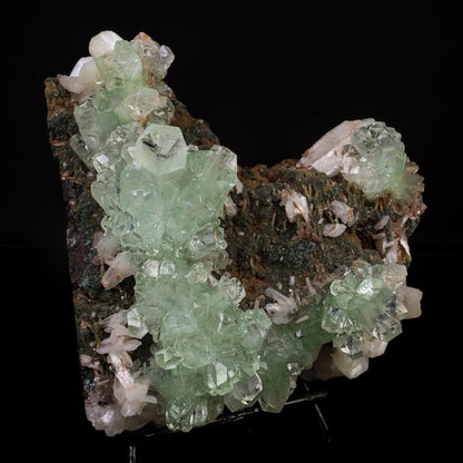 Green Apophyllite with Stilbite Natural Mineral Specimen # B 6726 Apophyllite Superb Minerals 