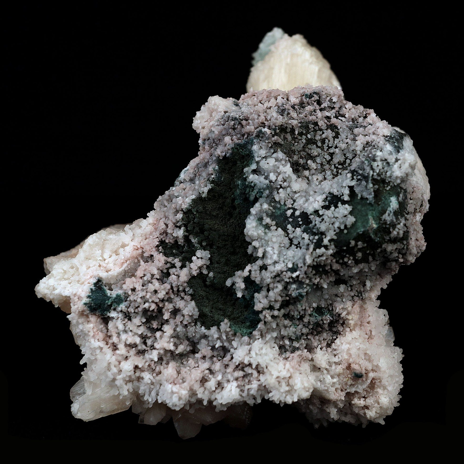 Green Apophyllite with Stilbite on Chalcedony Natural Mineral Specimen…  https://www.superbminerals.us/products/green-apophyllite-with-stilbite-on-chalcedony-natural-mineral-specimen-b-4116  Features:The specimen consists of striking, strongly lustrous, transparent and gem, rich green Apophyllite crystals growing in a beautiful spray. The quality of the Apophyllite is tremendous - transparent, limpid, perfect sharp pyramidal terminations and water clear. Small Stilbite crystals are seen too. In superb