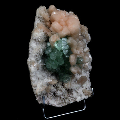 Green Apophyllite with Stilbite On Cluster Natural Mineral Specimen # B 4879 Scolecite Superb Minerals 