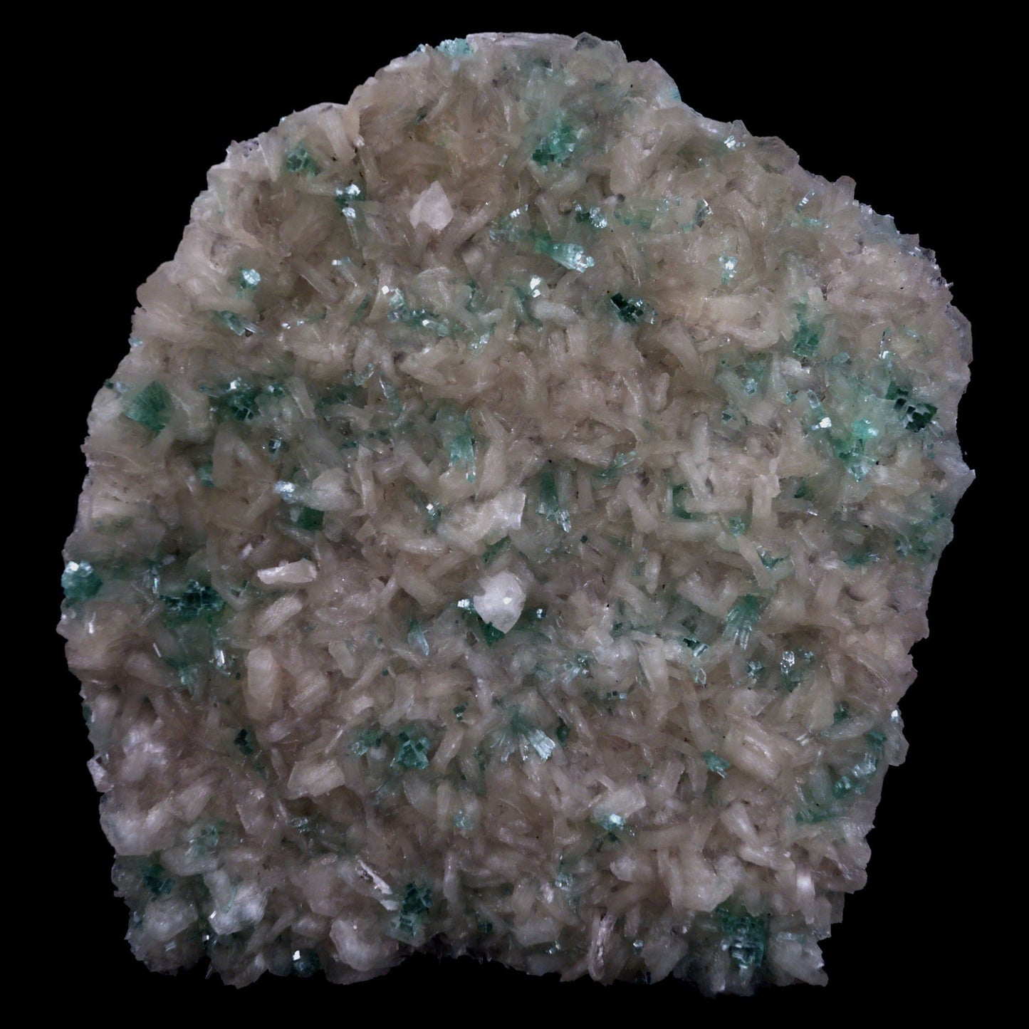 Green Apophyllite with Stilbite, Powellite Rare Find Natural Mineral S…  https://www.superbminerals.us/products/green-apophyllite-sprakling-crystals-with-stilbite-natural-mineral-specimen-b-4767  Features: We have a striking crystal perched elegantly in apophyllite and stilbite crystal nests that are elongated and dramatic! This is a noteworthy specimen in terms of the powellite's own size and the combination's overall appearance. The crystal is a double-terminated, transparent, satiny powellite crystal 