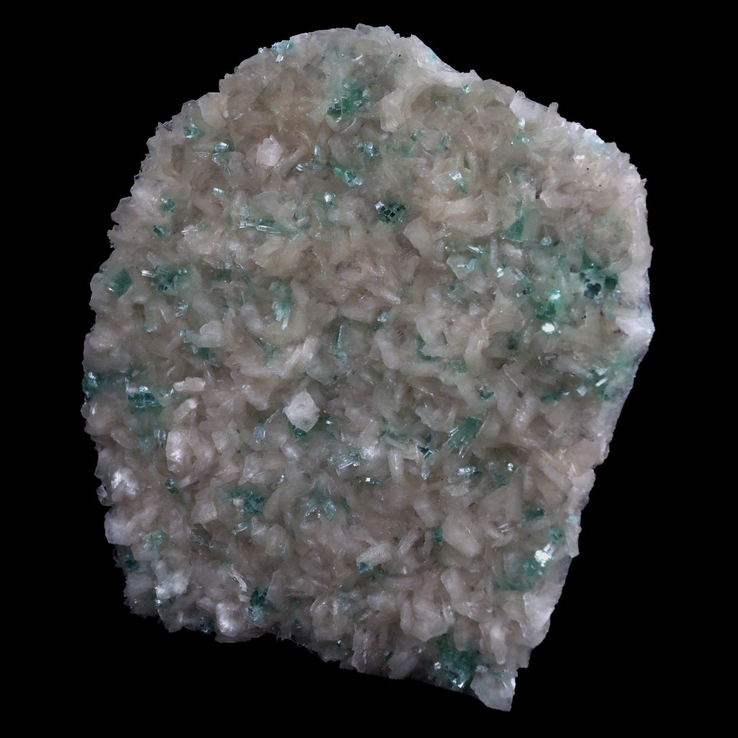 Green Apophyllite with Stilbite, Powellite Rare Find Natural Mineral S…  https://www.superbminerals.us/products/green-apophyllite-sprakling-crystals-with-stilbite-natural-mineral-specimen-b-4767  Features: We have a striking crystal perched elegantly in apophyllite and stilbite crystal nests that are elongated and dramatic! This is a noteworthy specimen in terms of the powellite's own size and the combination's overall appearance. The crystal is a double-terminated, transparent, satiny powellite crystal 