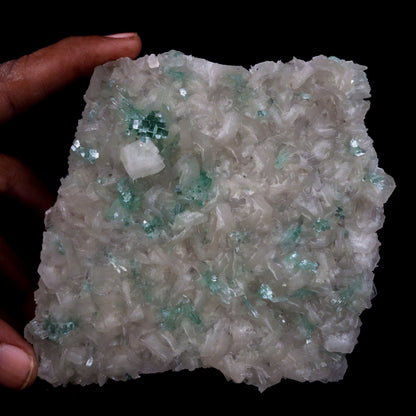 Green Apophyllite with Stilbite, Powellite Rare Find Natural Mineral S…  https://www.superbminerals.us/products/green-apophyllite-with-stilbite-powellite-rare-find-natural-mineral-specimen-b-4768  Features: We have a striking crystal perched elegantly in apophyllite and stilbite crystal nests that are elongated and dramatic! This is a noteworthy specimen in terms of the powellite's own size and the combination's overall appearance. The crystal is a double-terminated, transparent, satiny powellite crystal 