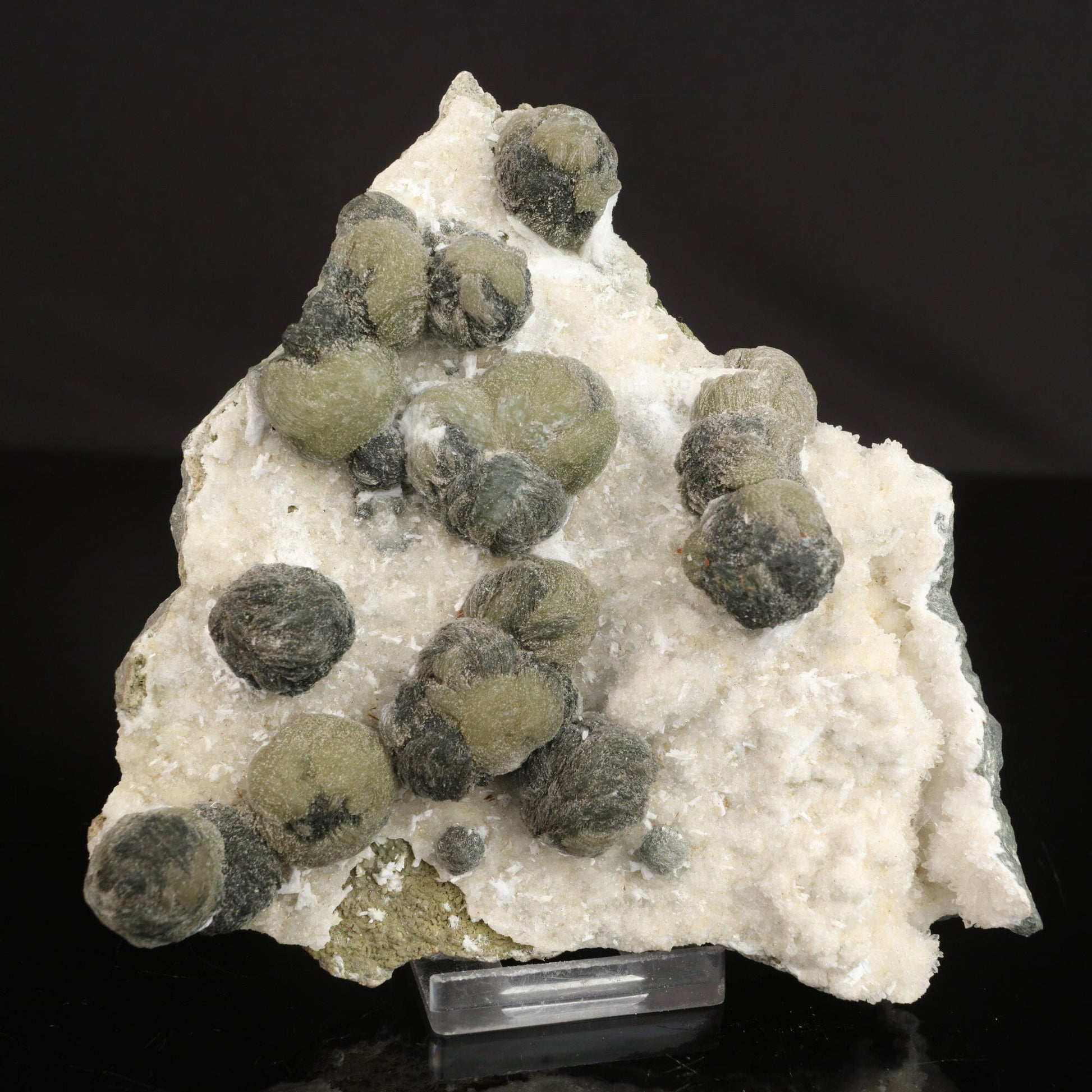 Gyrolite Balls on Chalcedony Natural Mineral Specimen # B 6624 Gyrolite Superb Minerals 