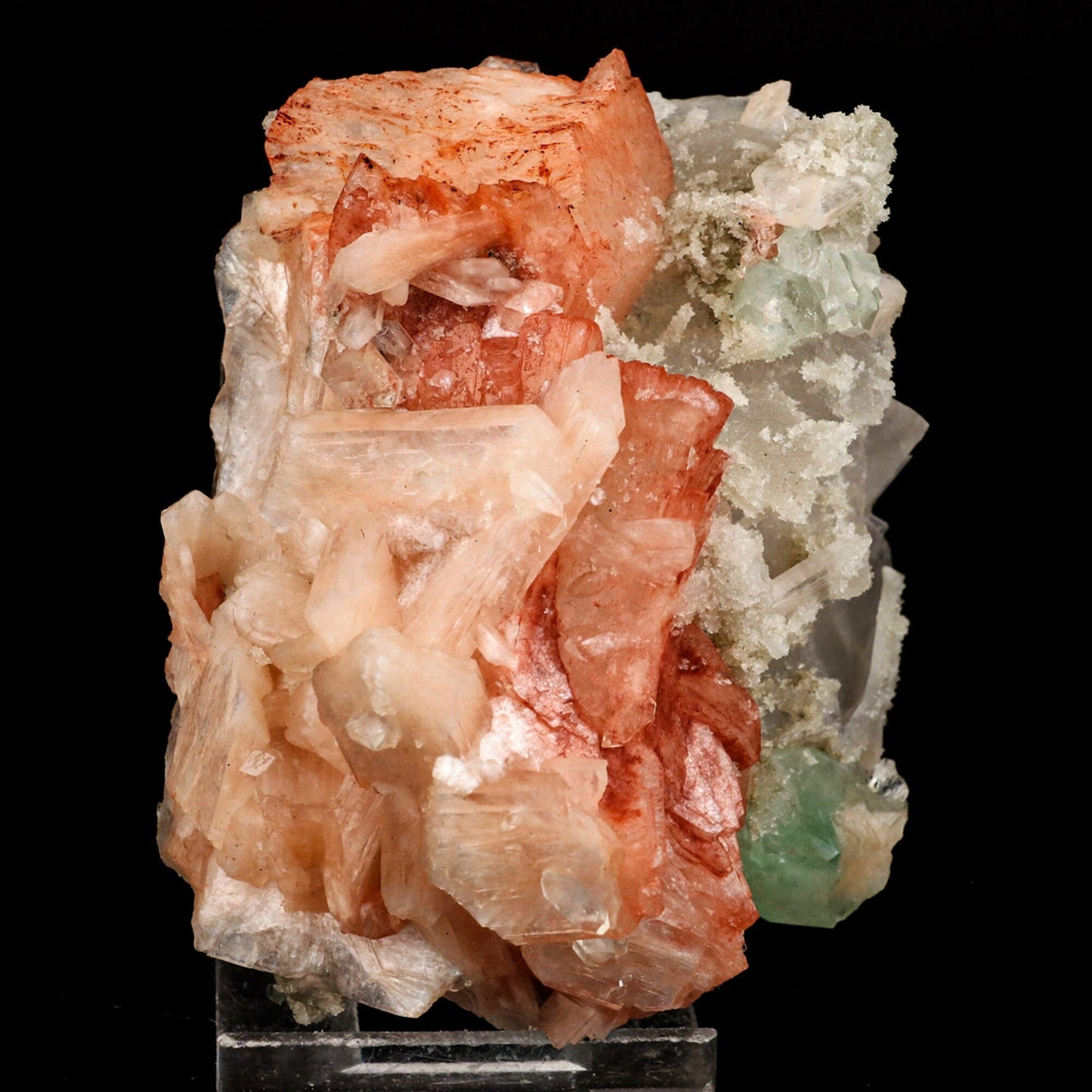 Heulandite Bow with Calcite and Apophyllite Natural Mineral Specimen # B 6538 Heulandite Superb Minerals 