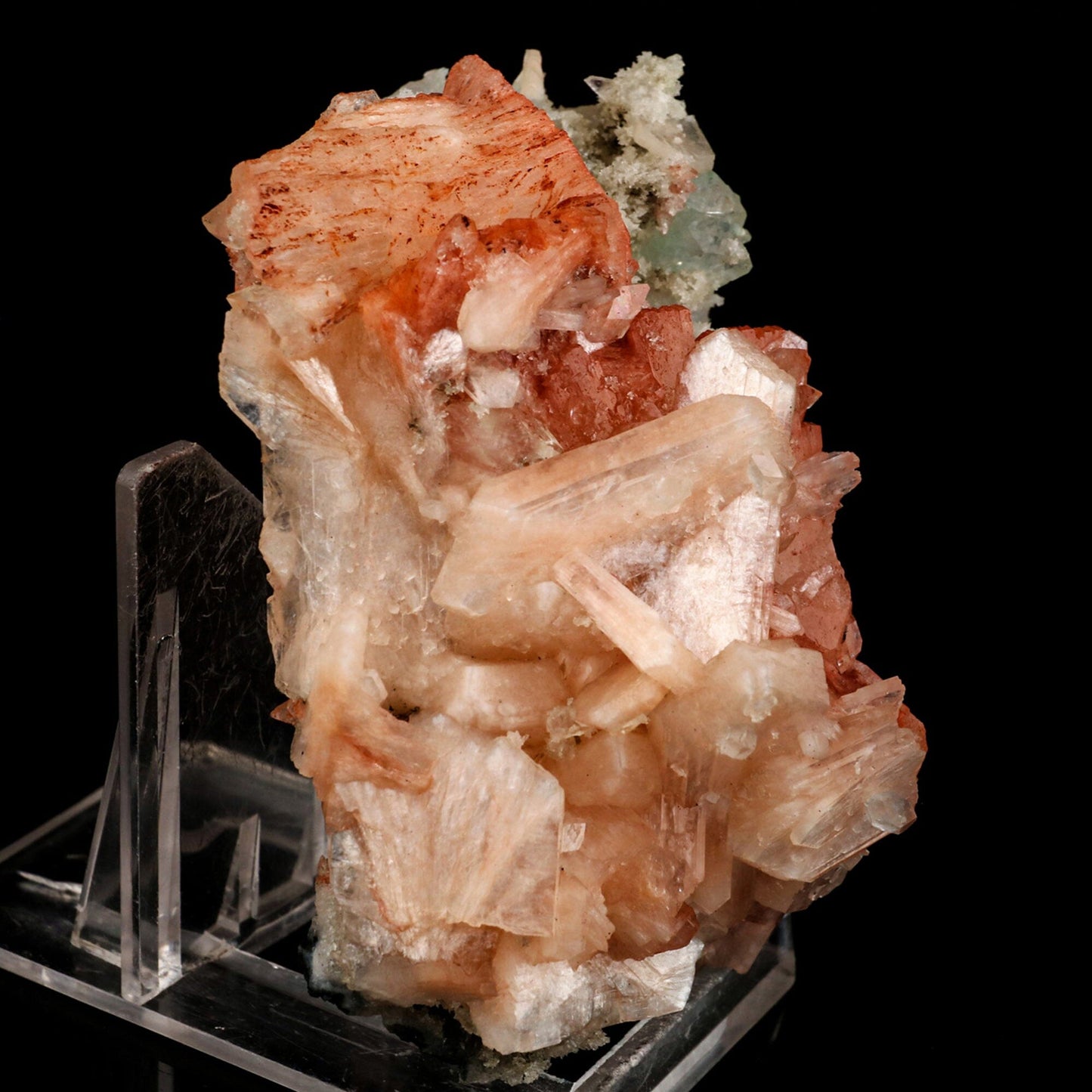 Heulandite Bow with Calcite and Apophyllite Natural Mineral Specimen # B 6538 Heulandite Superb Minerals 