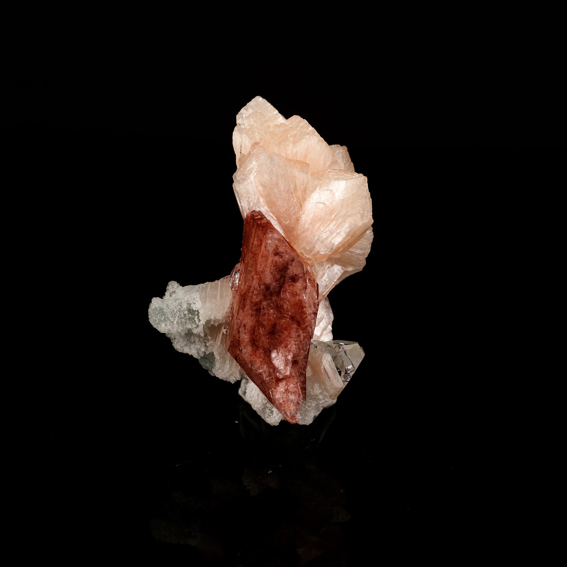Heulandite Bow with Stilbite Natural Mineral Specimen # B 6227 Heulandite Superb Minerals 
