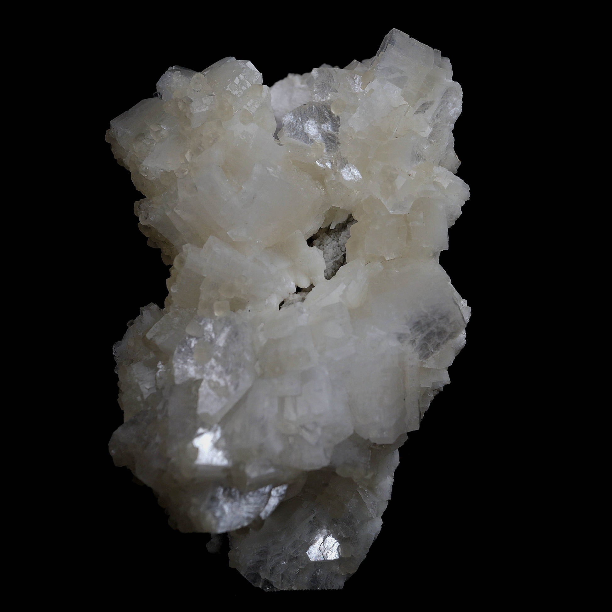 Heulandite, Calcite with Mordenite Natural Mineral Specimen # B 4510  https://www.superbminerals.us/products/heulandite-calcite-with-mordenite-natural-mineral-specimen-b-4510  Features:Calcite tabular crystals and mordenite crystals form a unique relationship over a bed of heulandite crystals that cover the whole cavity. It was found in Maharashtra, India, in a basalt pocket. Primary Mineral(s): HeulanditeSecondary Mineral(s): Calcite, MordeniteMatrix: N/A11 cm x 6 cmWeight : 270 Gms