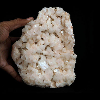 Heulandite cluster Natural Mineral Specimen # B 3665  https://www.superbminerals.us/products/heulandite-cluster-natural-mineral-specimen-b-3665  Features A large aesthetic piece featuring a plate lined with big beige, lustrous Heulandite crystals – this piece sparkles! Great color, luster and contrast – in excellent condition. Primary Mineral(s): HeulanditeSecondary Mineral(s): N/AMatrix: N/A19 cm x 15 cm1530.00 GmsLocality: Nashik, Maharashtra, India