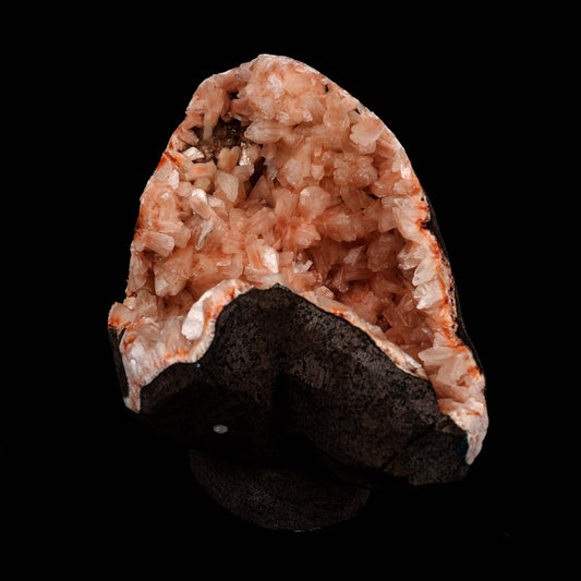 Heulandite Crystal Geode Natural Mineral Specimen # B 5190  https://www.superbminerals.us/products/heulandite-crystal-geode-natural-mineral-specimen-b-5190  Features: Beautiful Peach Heulandite Cluster. Heulandite belongs to the Zeolite family and crystallizes in tabular, trapezoid, granular, and massive forms. Heulandite comes in a variety of colors. Primary Mineral(s): Heulandite Secondary Mineral(s): N/AMatrix: N/A 5 Inch x 4 InchWeight : 690 GmsLocality: Aurangabad