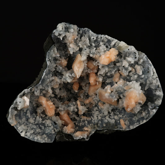 Heulandite with Stilbite on Chalcedony Self Standing Natural Mineral Specimen # B 5744 Heulandite Superb Minerals 