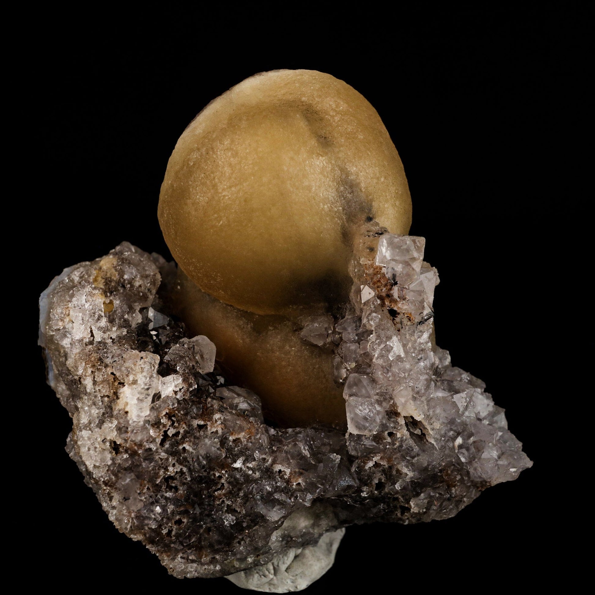 Huge Fluorite ball on Amethyst Natural Mineral Specimen # B 6556 Fluorite Superb Minerals 