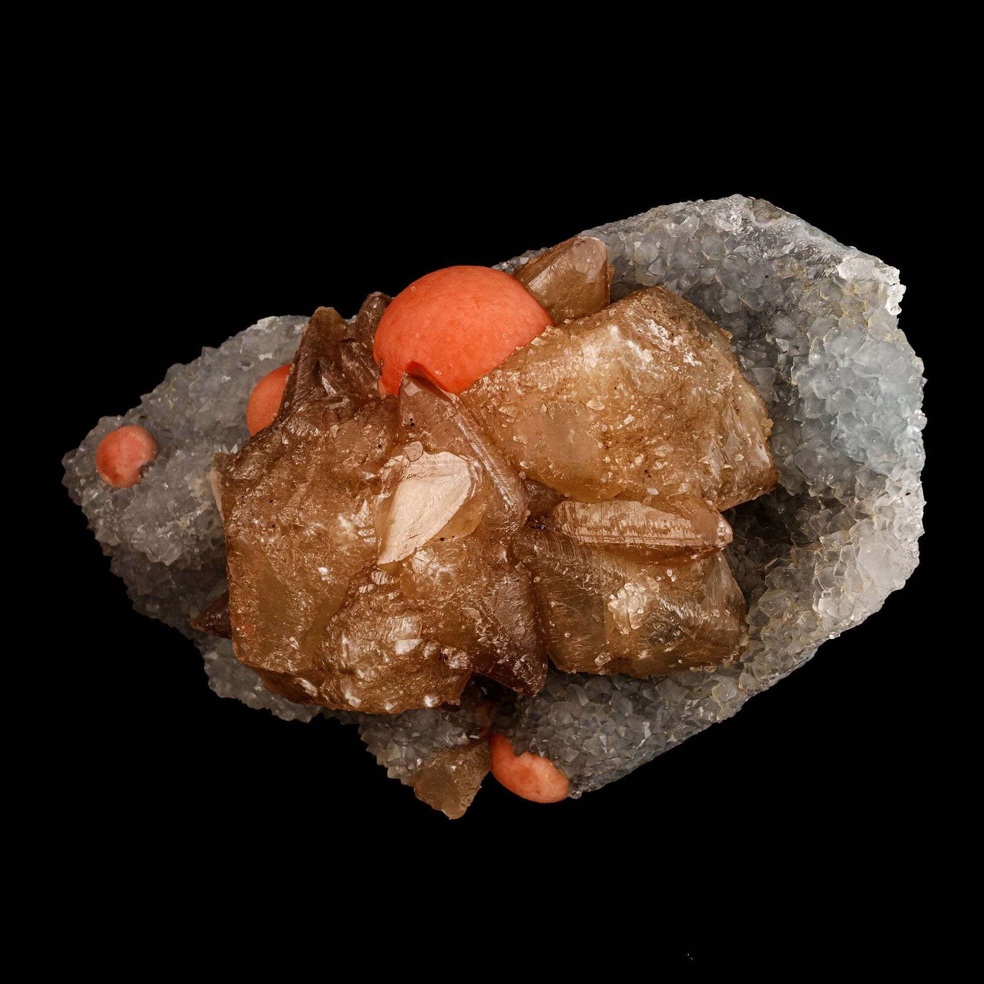Huge Red Botryoidal Fluorite Ball on Calcite Very Rare Natural Mineral Specimen # B-TUC 6667 Fluorite Superb Minerals 