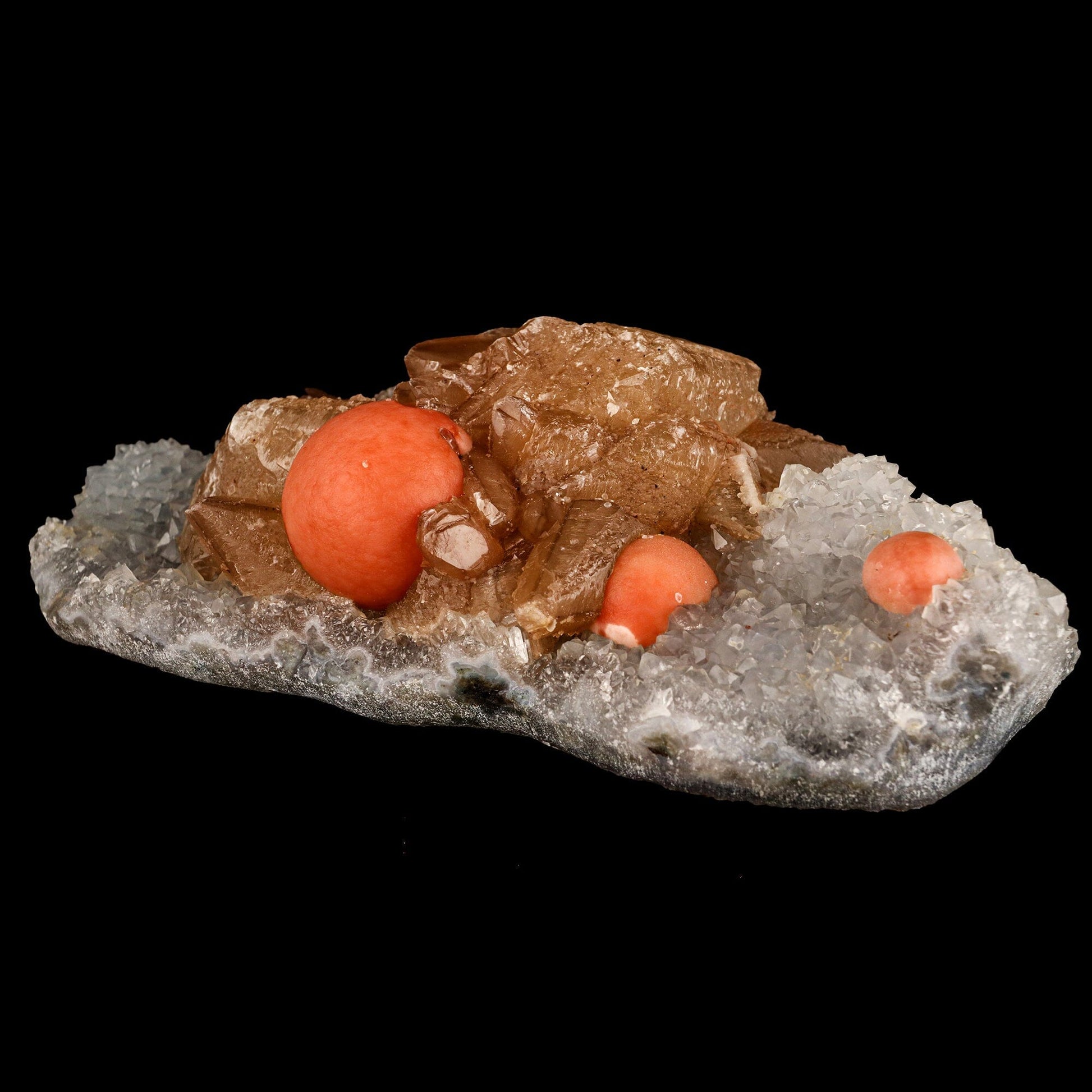 Huge Red Botryoidal Fluorite Ball on Calcite Very Rare Natural Mineral Specimen # B-TUC 6667 Fluorite Superb Minerals 