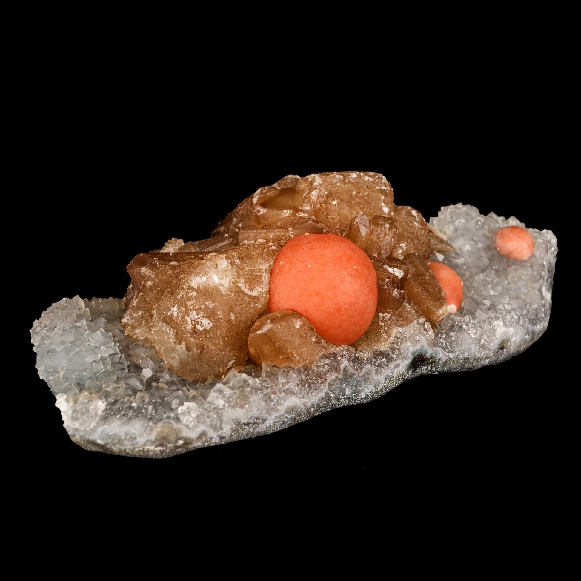 Huge Red Botryoidal Fluorite Ball on Calcite Very Rare Natural Mineral Specimen # B-TUC 6667 Fluorite Superb Minerals 
