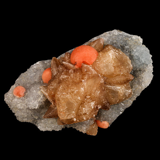 Huge Red Botryoidal Fluorite Ball on Calcite Very Rare Natural Mineral Specimen # B-TUC 6667 Fluorite Superb Minerals 