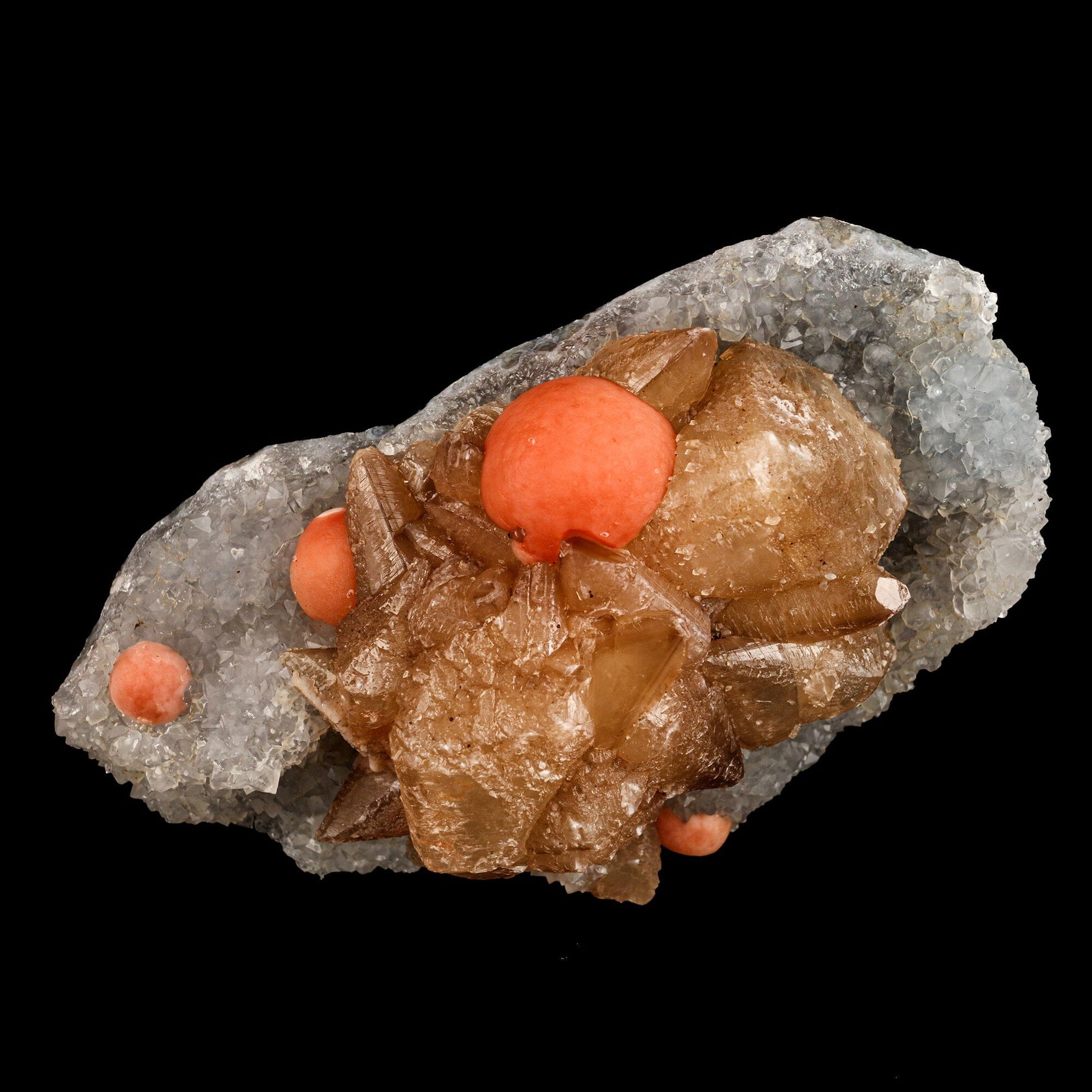 Huge Red Botryoidal Fluorite Ball on Calcite Very Rare Natural Mineral Specimen # B-TUC 6667 Fluorite Superb Minerals 