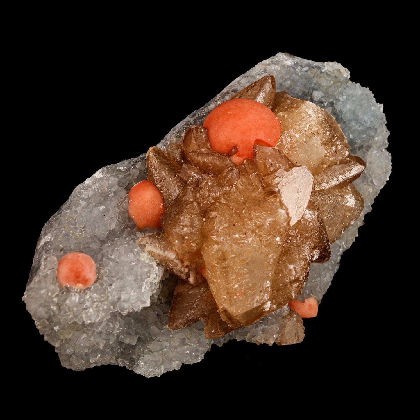 Huge Red Botryoidal Fluorite Ball on Calcite Very Rare Natural Mineral Specimen # B-TUC 6667 Fluorite Superb Minerals 