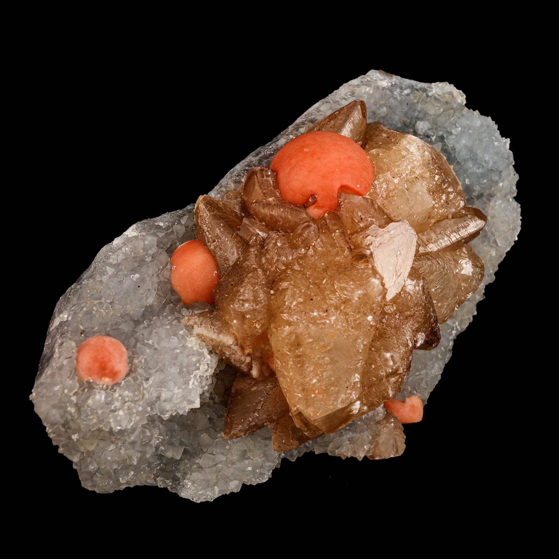 Huge Red Botryoidal Fluorite Ball on Calcite Very Rare Natural Mineral Specimen # B-TUC 6667 Fluorite Superb Minerals 