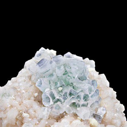 Light Green Apophyllite Disco Cluster with Mordenite On Stilbite Matrix - #C44 Calcite Superb Minerals 