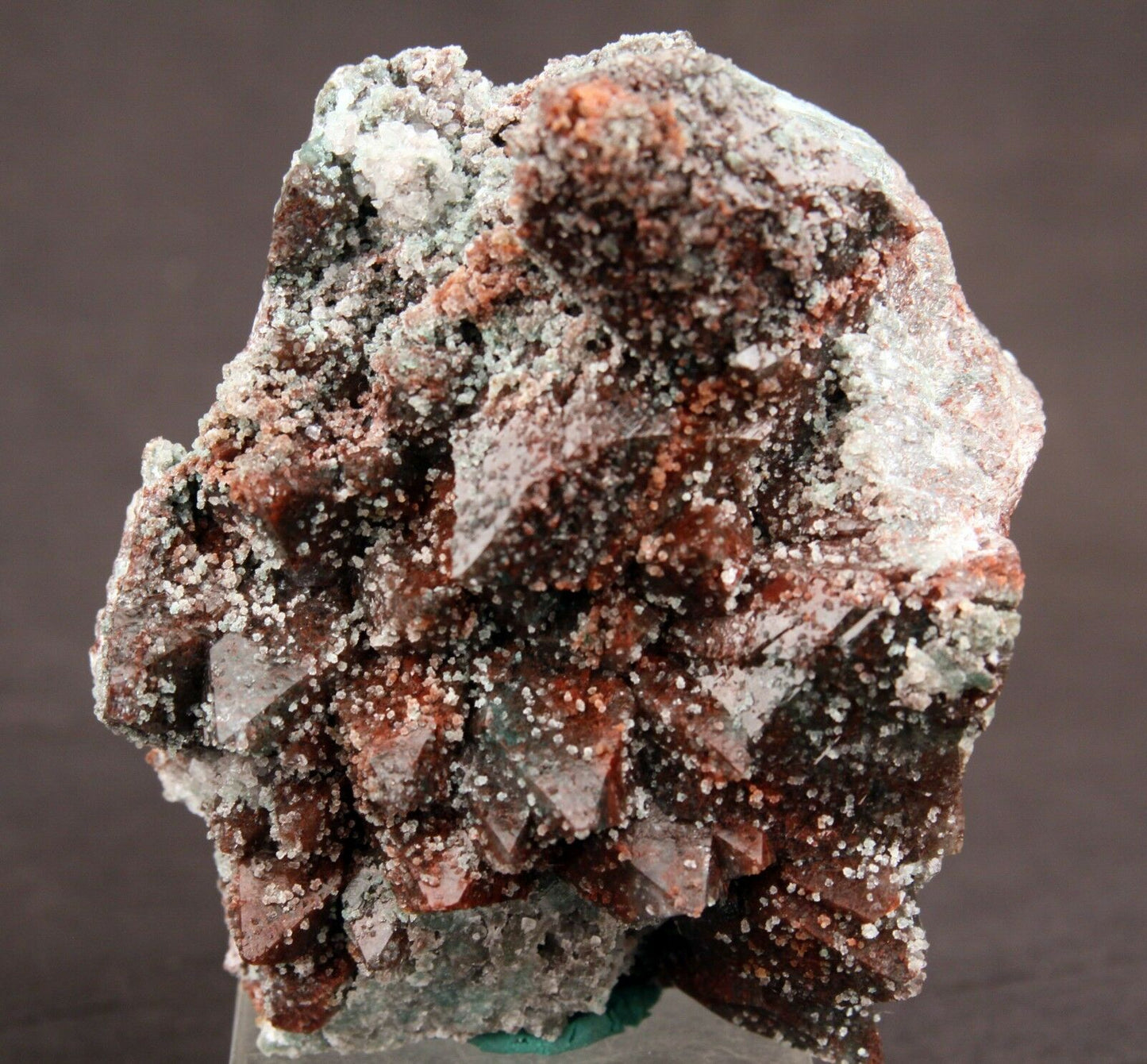 Marshy Apophyllite Pointed Crystals Natural Minerals Specimen # B 1360  https://www.superbminerals.us/products/marshy-apophyllite-pointed-crystals-natural-minerals-specimen-b-1360  Features: A very aesthetic specimen which has a flower shaped cluster of radiating marshy green apophyllite crystals occuring on a base of brown prismatic crystals of Apophylite. Green color of apophylite is due to inclusions of celadonite and whereas&nbsp; brown color of the apophylite is the result of haematite